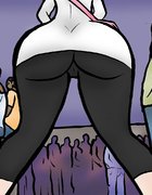 Personable blonde with a big ass gets touched