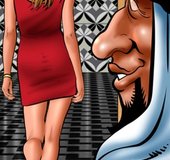 Arab man lusts after a gorgeous American. Harem 2018 By Cagri.