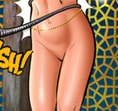 MILF whips a young and helpless blonde. Harem 2018 By Cagri.