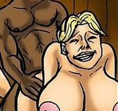 Slut with big tits gets a dose of black dick