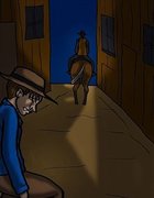 Young man left alone in the barn