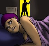 MILF receives a late-night naked visitor