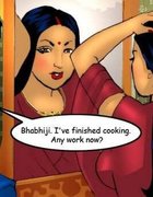 Indian woman has a handsome lad working for her