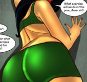 Gal with big knockers tries on a tight bra