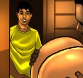 Horny maven has two cocks to contend with