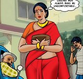 Indian woman does not like being ogled in public