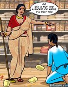 Busty woman falls on a young shopkeeper