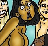 Indian teen lowers her cunt on a big, black cock