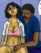 Sexy teenage interracial threeway bedroom action