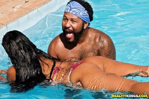 Busty interracial blowjob - XXXonXXX - Pic 1
