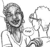 Black teen gal helps a white boy become cool