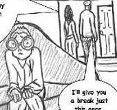 Teen boy is afraid when a cop has busted him