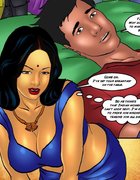 Indian lady flirts with her husband’s young cousin