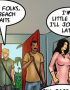 Two couples prepare for a fortifying beach visit