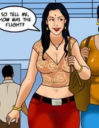 Wife with a secret meets her friend at the airport