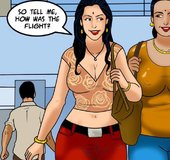 Wife with a secret meets her friend at the airport