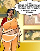 Gal gropes another chick in an art gallery