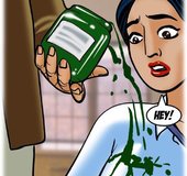 Teacher spills paint on his big-titted teen student