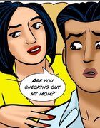 Teen notices her boy cousin checking out her mom