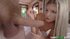 slim long-haired blondie discovers
