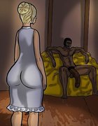 Hung black man intrigues a slutty blonde