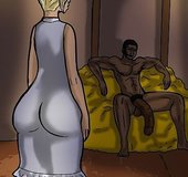 Hung black man intrigues a slutty blonde