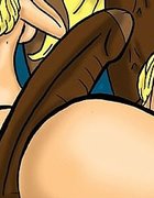 Harlot with a big tush rides a black guy’s big dick