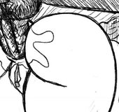 Curvy slut has one in the butt and one in her mouth