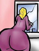 Curvaceous tart’s big ass can be spied from behind