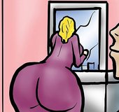 Curvaceous tart’s big ass can be spied from behind