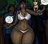 Black chick frantically strips in the dark woods