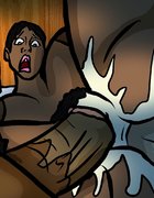 Interracial threeway is almost too much for a slut