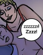 Slutty woman shares a bed with her unknowing guy