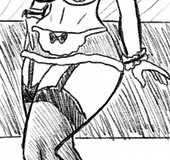 Chesty minx dons designer lingerie