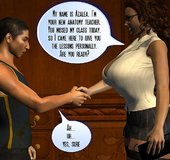 Boy watches porn before his busty teacher shows up