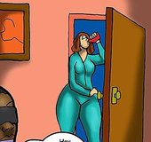 Black studs waited for a MILF to come home to fuck