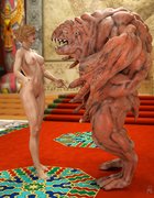 Four-armed brute bangs a sluttish sex kitten