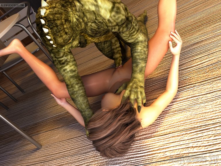 Scaly green creature’s hardcore coitus with a - Picture 2