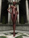 Ebony alien shows off her hot body and nice cunt