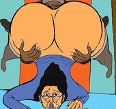 Black student has an affinity for big-assed teacher