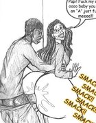 Latina teacher takes it hard from a young black lad