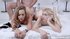 Two blonde sluts enjoy hot threesome with brother