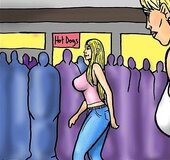 Big-assed woman draws attention in public