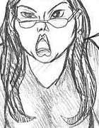 Heavy-bottomed teacher defends a bullied pupil