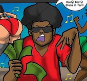 Whorish dancers shake their big asses for cash