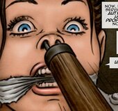 Gagged gal’s nose is prodded, and her tits are hit. Breeders: The Next