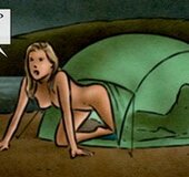 Babe’s outdoor sex in a tent is rudely interrupted. Breeders: The Next
