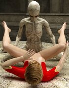 Alien gets in deep fucking a chick on cold stone