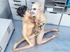 Freakish man ass fucks a foxy vixen in the office