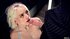 expressive blonde sucks cock